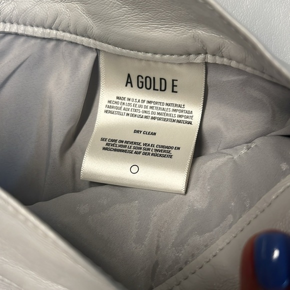 NWT AGOLDE recycled leather 90s pinch waist straight leg‎ pants - Picture 6 of 7